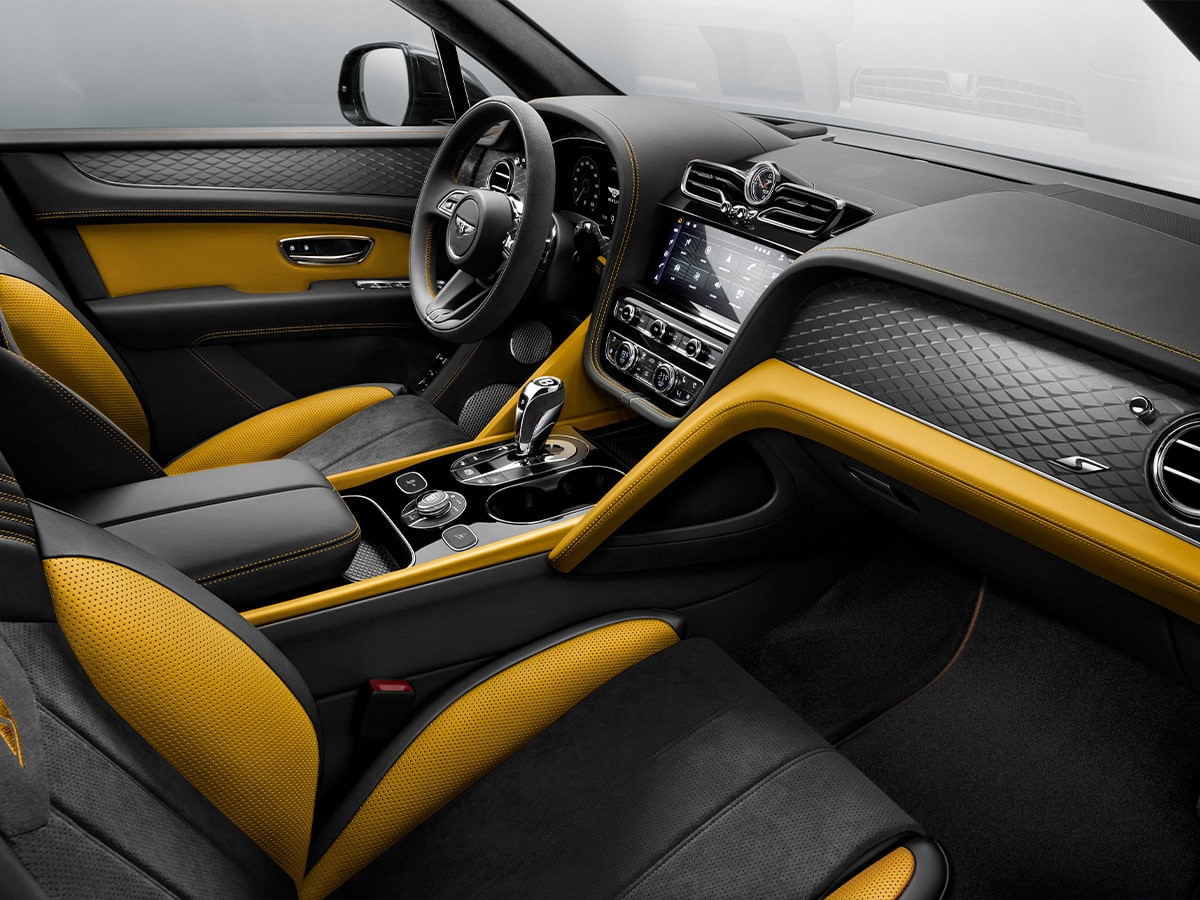 2023 bentley azure yellow interior
