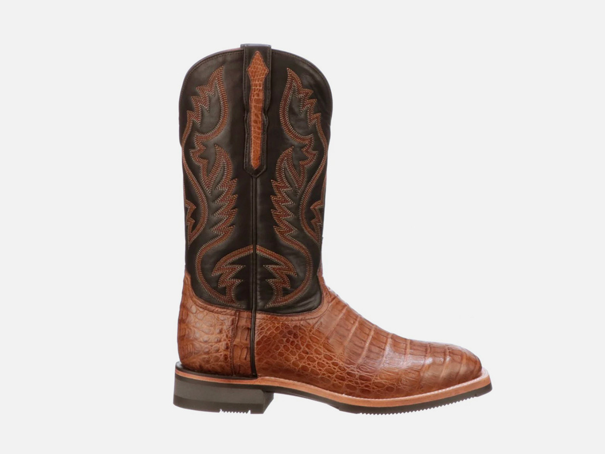 Lucchese Rowdy Caiman Cowboy Boots