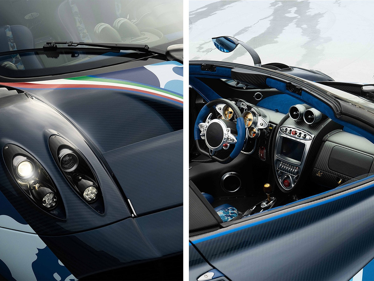 Nội thất của BAPE UK x Pagani Huayra BC Roadster