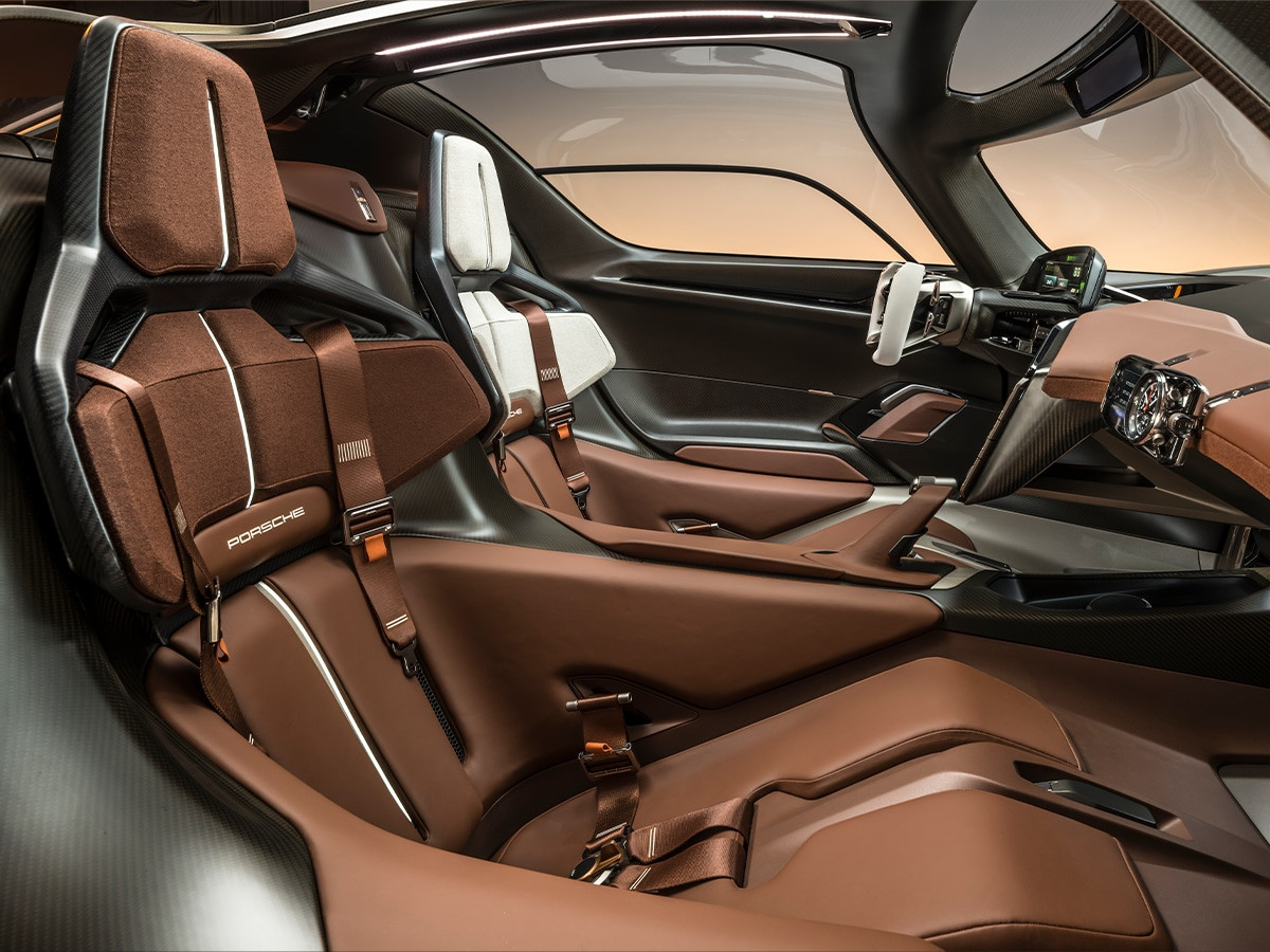 Porsche Mission X Concept - Hình ảnh nội thất và ghế trước