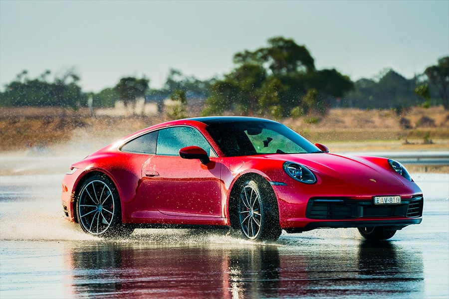 Porsche Roadster on Water