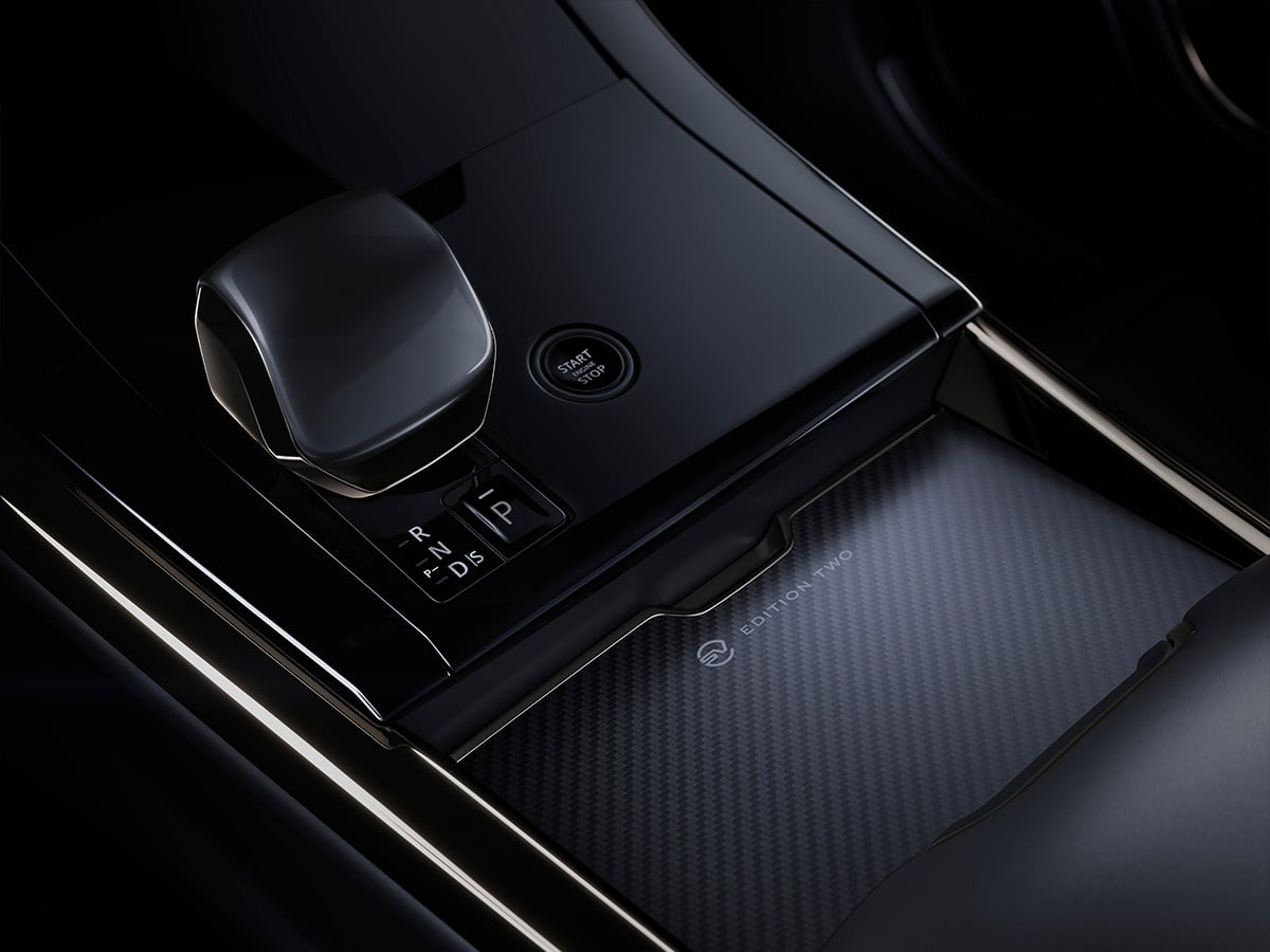 Range rover sport sv edition two in nebula blue gear selector