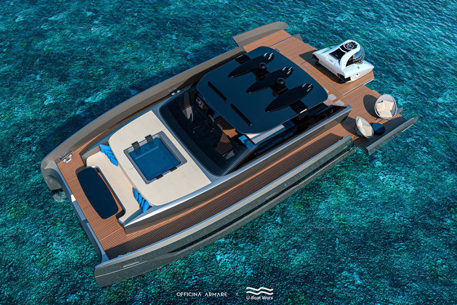 Yatch Aquanaut từ trên cao